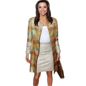 Matthew Williamson Women’s Multicolor Jacket Jeweled Neckline 14
